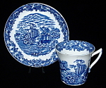 English Antique Cup And Saucer Phoenix Florentine