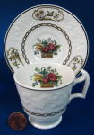 Click here to enlarge image and see more about item 5404aa: Spode Copeland Demi Cup And Saucer Birds Antique