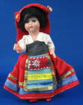 Vintage Souvenir Costume Doll Italy Roma Rome Moveable