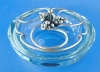 Click here to enlarge image and see more about item 5472: Sterling Silver Crystal Danish Modern Bowl Signed DGH