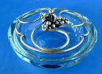 Sterling Silver Crystal Danish Modern Bowl Signed DGH