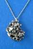 Click here to enlarge image and see more about item 5501: Pendant 14kt Gold Nugget and Gold Chain Necklace