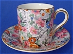 Click here to enlarge image and see more about item 5532a: Chintz Cup Saucer Lord Nelson Marina England Vintage