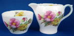 Shelley Begonia Cream and Sugar England Cambridge Shape