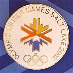 Click here to enlarge image and see more about item 5787a: 2002 Winter Olympics Pin Salt Lake City Logo Lapel Mint
