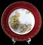 Click to view larger image of Shelley Heather Dinner Plate Gainsborough Maroon Henley (Image1)
