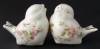 Click here to enlarge image and see more about item 5845a: Salt and Pepper Birds Rose Tree Chintz Royal Patrician