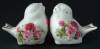 Click here to enlarge image and see more about item 5845b: Bird Salt And Pepper Summertime Rose Royal Patrician