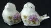 Click here to enlarge image and see more about item 5845c: Bird Salt and Pepper Bone China Violet Royal Patrician