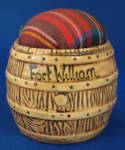 Pincushion Vintage Manorware Tartan Scotland Ft William Barrel