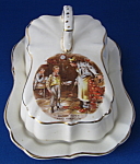 Click here to enlarge image and see more about item 585: Dickens Oliver Twist Butter Or Cheese Dish 2 Piece Dome