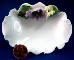 Click here to enlarge image and see more about item 5900a: Royal Worcester Shell Pin Dish Open Salt Floral England