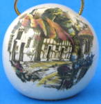 Pomander English Village Scene Artist Signed Pot Pourri