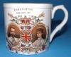 Click here to enlarge image and see more about item 596c: Shelley King George V Mary Coronation Mug England 1911