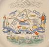 Click here to enlarge image and see more about item 6008: Plate Farmers Arms Vintage Staffordshire Ironstone Big
