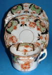 English Imari Cup Saucer Plate Victorian Antique Hudson 1890s
