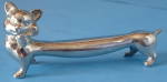 Click to view larger image of Knife Rests Art Deco Cat With Bow Silver England 6 Cats (Image2)