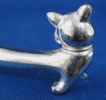 Click to view larger image of Knife Rests Art Deco Cat With Bow Silver England 6 Cats (Image4)