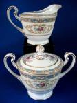 Click here to enlarge image and see more about item 6165a: Vintage Noritake Cream and Sugar Colby Blue Vintage Perfect