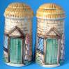 Click here to enlarge image and see more about item 6295: Cottageware Salt Pepper Sylvac England Cottage Cruets