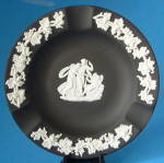 Wedgwood Black Jasperware England Ashtray Cupid Asleep