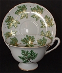 Shelley Gainsborough Cup And Saucer Gold Green Leaves