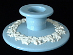 Candle Holder Wedgwood Embossed Queensware Blue
