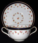 George Jones Crescent Rosebud Cream Soup Cup And Saucer 1890s