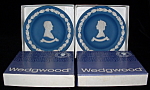 Wedgwood Dish Pair Queen Elizabeth II Philip Jasper