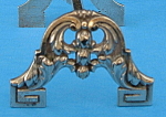 Antique English Floral Knife Rest Greek Key Silver