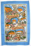 Click here to enlarge image and see more about item 688a: Tea Towel Cornish Cottages England Cornwall Villages