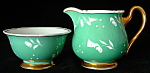 Click here to enlarge image and see more about item 6905: Shelley Green Cream And Sugar Stencil Dots Gainsborough