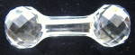 English Cut Crystal Knife Rest Barbell Faceted Antique