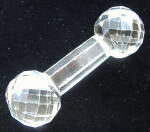 Knife Rest Antique Cut Crystal English Barbell Carving