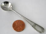 Mappin And Webb Salt Spoon Mustard Silver Plate Husk