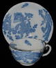 Click here to enlarge image and see more about item 7014: English Cup And Saucer Blue Dragon Chinoiserie Hughes