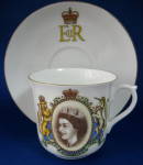 Shelley Cup And Saucer Coronation Queen Elizabeth II