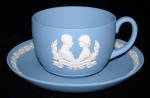 Click here to enlarge image and see more about item 7083a: Cup And Saucer Charles Diana Wedgwood Jasper Wedding 1981