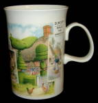Dunoon Country Life Mug Thatched Cottage With Topiaries