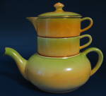 Click here to enlarge image and see more about item 7397aa: Royal Winton Grimwades Stacking Teapot Luster Ware 4 Pc