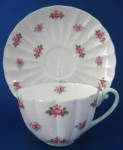 Shelley China Rosebud Cup And Saucer Ludlow Shape