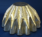 Antique Tin Cake Mold Fancy Art Deco Fluted Spiderweb