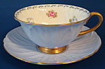 Shelley Oleander Blue Rose Pansy FMNot Cup And Saucer