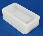 Click here to enlarge image and see more about item 7592: Milk Glass Open salt Antique English Rectangle