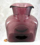 Click to view larger image of Blenko Amethyst Water Jug Twin Spouts Art Glass Purple Pitcher (Image4)