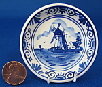 Delfts Butter Pat Chip Teabag Holder Delft Windmill