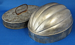 Tin Pudding Mold Melon Shape Antique English Mould