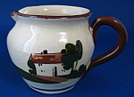 Click here to enlarge image and see more about item 7794: Motto Ware Pitcher Jug Too Many Cooks Spoil Mottoware