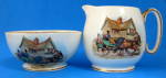 Click here to enlarge image and see more about item 7890a: Royal Winton Coaching Transfer Cream And Sugar Creamer