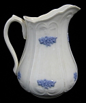 Click here to enlarge image and see more about item 8062: Adderley Jug Pitcher Blue Chelsea Grandmothers Sprig